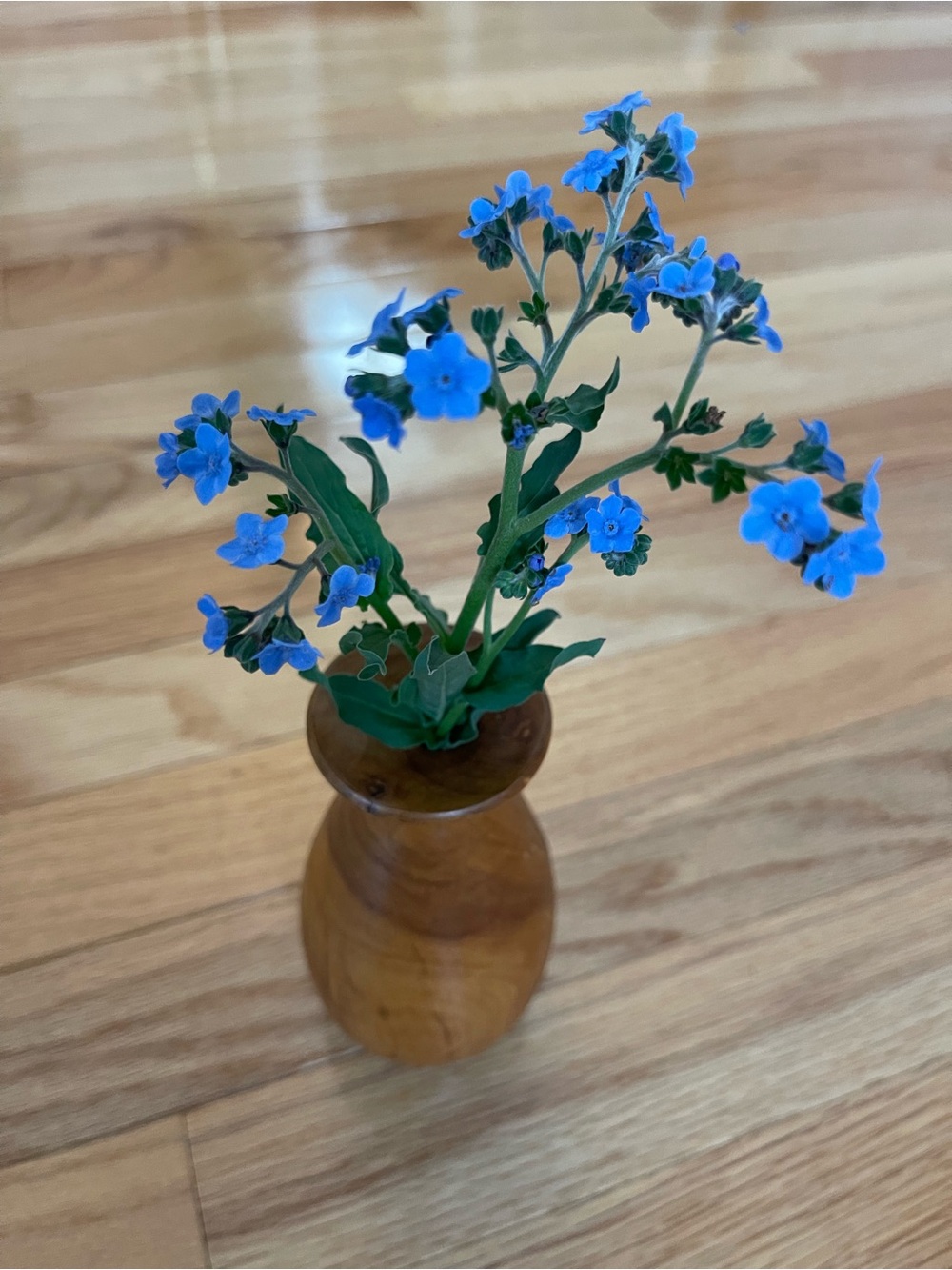 Hand-Turned Cherry Wood Bud Vase - Natural Brown 1994 Michigan 5 3/4” x 2 5/8”